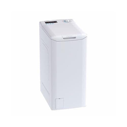 Candy Smart CSTG 27T2-11, Lavatrice a carica dall'alto, 7KG, Classe D, 1200 giri, 79 dB, Partenza Ritardata, 16 programmi, Apertura Gentle Touch, AxLxP 86x41x60 cm, Bianco