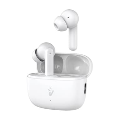 VulTech Pop EP-40WH Cuffie Auricolari True Wireless Stereo In-Ear Bluetooth 5.3 TWS, Usb Type-C, Controlli Touch, Impermeabili IPX5 con microfono per Smartphone Samsung iPhone Xiaomi Huawei Bianco