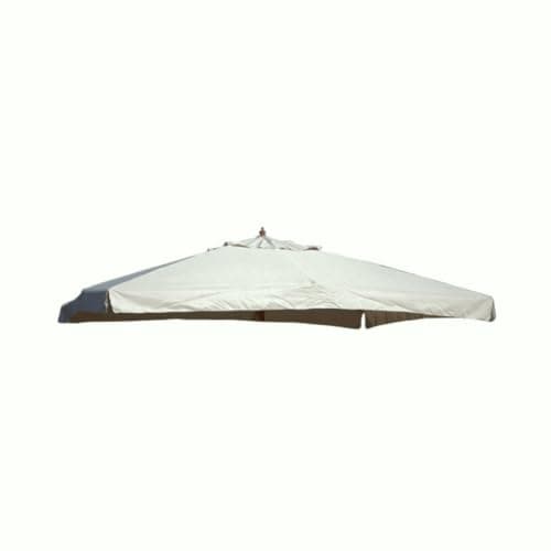 GLOUPIE Telo di Ricambio per Ombrellone da Giardino 3x2 Metri Universale, Traspirante E Antimacchia con Trattamento Idro/Oleo Repellente, in Poliestere Ecrù Denso 240G/M2