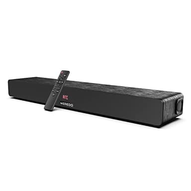 MEREDO Soundbar, 150W Soundbar per TV, subwoofer integrato Soundbar 2.1, surround per home theater, HD-ARC/CEC, Ingresso Ottico, BT 5.0, Aux, USB - 71CM (Deep black)