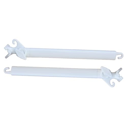 TENDAGGIMANIA Braccetti per Tende da Sole a Caduta Esterne in Alluminio - 1 Coppia di Bracci Tende da Sole Ricambi Regolabili + 4 Viti autoforanti Incluse - Colore Bianco - Misura 50 cm