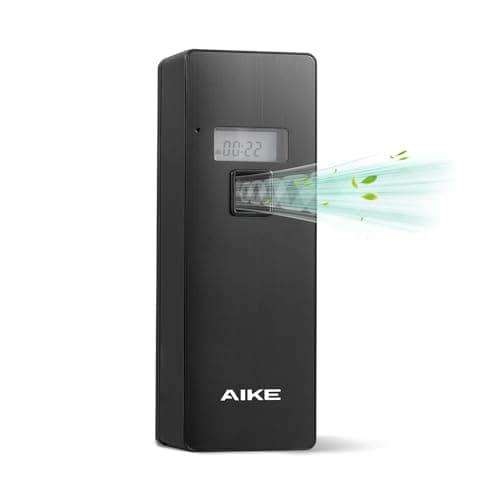AIKE Dispenser di Deodorante Ambiente Automatico per Uso Commerciale, Programmabile, Finitura in Acciaio Inox, Adatto per Deodoranti Glade, Batterie e Deodorante NON INCLUSO