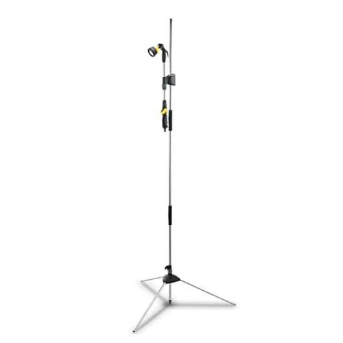 Kärcher Doccia da giardino – Altezza regolabile da 1.5m a 2.2m – Lancia doccia estraibile – Testa della doccia ruotabile di 180° - Include piedistallo treppiede con gancio