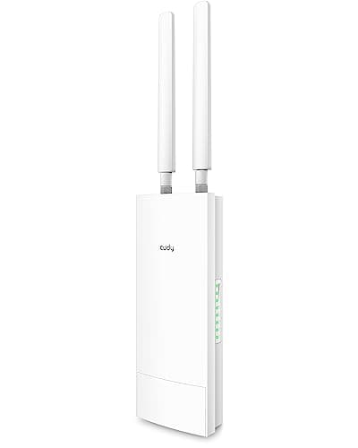 Cudy Modem Router 4G LTE Cat 6 Gigabit Da Esterno Sbloccato Con Slot SIM, WiFi AC1200, IP65, Antenne Rimovibili, Montaggio Su Palo o A Parete, LT700 Outdoor
