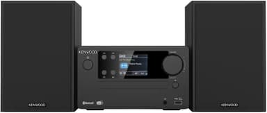 KENWOOD, Sistema Micro HiFi Stereo M-725DAB-S, con Ricevitore Radio DAB+, Lettore CD e Presa USB, Bluetooth per Audio-Streaming V5.0 (A2DP), Display a Colori 2,4", Black