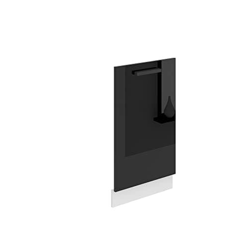 Belini Frontale Lavastoviglie PZ. Pannello Frontale Lavastoviglie Larghezza 45cm Pannello Frontale per Lavastoviglie con Maniglia, Nero Lucido