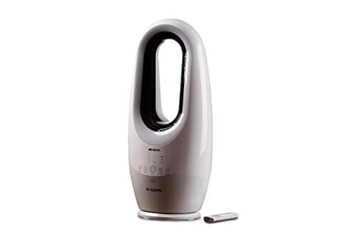 Ariete 804 Ventilatore Digitale Ciclope, Senza pale, 45W, Timer fino a 10h, 3 velocità, Silenzioso, 3 modalità di ventilazione, Luce led, Bianco
