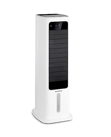 Klarstein Condizionatore Portatile Senza Tubo 60W, 4in1, Umidificatore, Climatizzatore Portatile Silenzioso con Night Mode, Ionizzatore, Ventilatore Aria Fredda, Raffrescatore 450m³/h, Serbatoio 6L