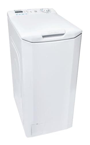 Candy Smart Lavatrice 6 Kg, Carica dall'Alto, 1000 Giri, Classe E, Rilevatore Kg, Connettività NFC, Partenza Ritardata, Funzione Smart Check-up, 41 x 60 x 86 cm, Bianca - CST 06LE/1-11
