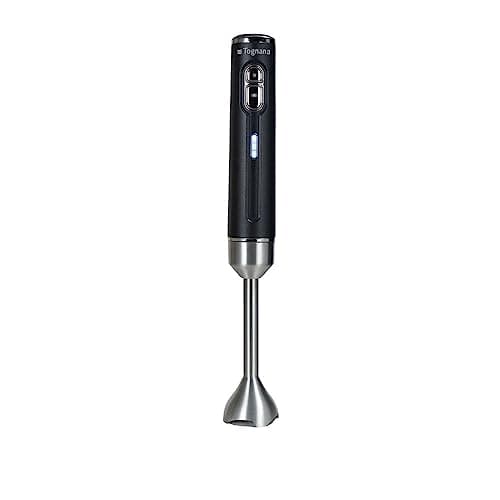 Tognana Frullatore a immersione SENZA FILI e RICARICABILE. Plastica-Acciaio Inox Nero Linea Avantspace