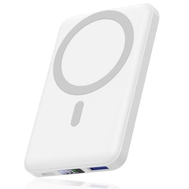 AOGUERBE Power Bank 10000mAh, Caricabatterie Portatile, Wireless Magnetico PowerBank PD 22.5 W Ricarica Rapida con Display LED USB-C Pacco Batteria Compatibile per iPhone 16/15/14/13/12 Serie