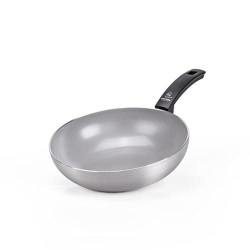 Moneta Innova Wok 1m 28 cm, rivestimento naturale FineGres (NO PFAS), anche per induzione, 100% Made in Italy