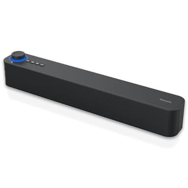 ATLANTIS Soundbar PC 20W, Casse PC, Jack 3.5mm + Bluetooth 5.3 per Smartphone, FireTV, Giradischi,batt. 2400mhA, Radio FM, Altoparlante PC, Portatile, TV, Smartphone Dim 420x60x74 mm Nero P003-C0820-B