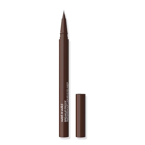 Wet n Wild Mega Last Breakup Proof Eyeliner Liquido, Eyeliner Marrone Waterproof, Asciugatura Rapida, Eyeliner Penna Resistente alle Sbavature, Dura Fino a 16 hr, Brown