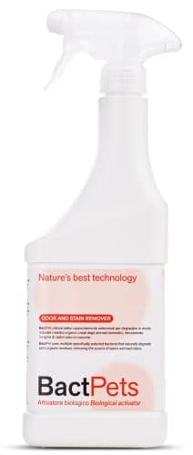 BactPro - BactPets elimina odori e Macchie per Cani e Gatti - Rimuove urina da Tessuti e superfici - Attivatore Biologico Professionale - Spray 700 ml