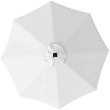 Outsunny Telo di Ricambio per Ombrellone 3x3 m con Presa d'Aria Superiore, Telo per Ombrellone da Giardino a 8 Stecche in Poliestere 180 g/m², Resistente ai Raggi UV 50+ e all'Acqua, Crema