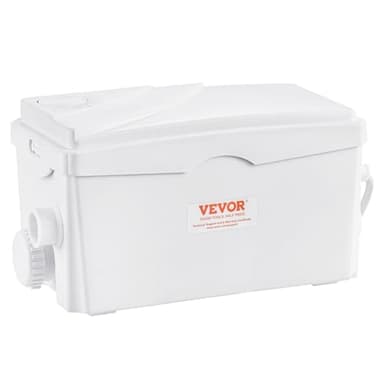VEVOR 350 W per maceratore WC Maceratore Pompa Maceratore Pompa Maceratore 6000 L/h Portata, 7 m Capo WC, Serbatoio WC Upflush WC con 3 Inltes acqua per cucina, bagno