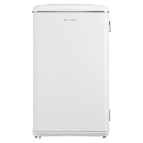 COMFEE' RCD93WH2EURT(E) Frigorifero piccolo 93 litri, Design retrò, Mini frigo da tavolo, Termostato regolabile, Silenzioso, Adatto per casa, ufficio e hotel, Bianco