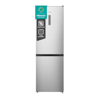 Hisense RB390N4CCD1 Frigorifero Combinato Total No Frost, Inox, 1.86x60cm, Classe D, 304L