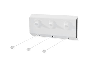 Leifheit Rollfix 150 - Stendibiancheria triplo con palangari, lunghezza 5 m ciascuno, colore: bianco