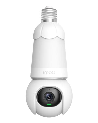 Imou 5MP Telecamera Lampadina WiFi Esterno per E26/E27 Portalampada, Telecamera WiFi Interno con Rilevamento Umano/Auto, Visione Notturna A Colori, Audio Bidirezionale, Privacy Modalità