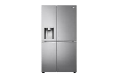 LG GSLV90PZAD Frigorifero Side-by-Side Americano Total No Frost, 635 l, Wi-Fi, Tecnologia Door & Linear Cooling, Dispenser Acqua e Ghiaccio con Allaccio, Igienizzazione UVnano, Inox