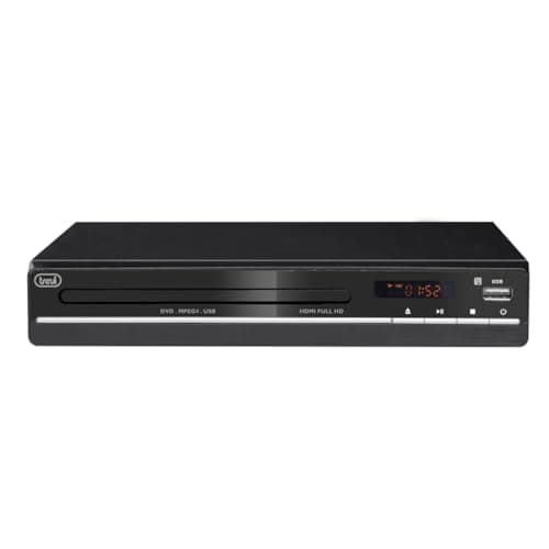 Trevi DVMI 3580 HD Mini Lettore DVD con HDMI e USB, Connessioni Moderne e Facilità D'Uso, Telecomando e Design Salvaspazio, Telecomando Incluso
