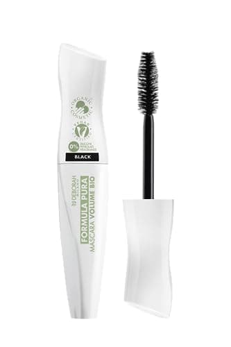 Deborah Milano - Mascara Formula Pura BIO Volume, Alta Tollerabilità senza Parabeni, Effetto Volumizzante a Lunga Tenuta, con Olio d’Argan per Ciglia Forti e Protette, Nero, 12 ml