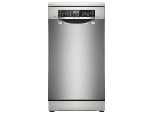Bosch SPS6YMI14E Serie 6, Lavastoviglie da libera installazione, Home Connect, PerfectDry: Asciugatura impeccabile, consumi ridotti, Diagnostica da remoto, EmotionLight, Acciaio, 45cm