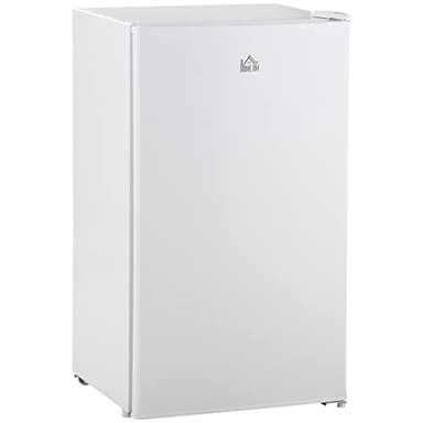 HOMCOM Frigorifero Piccolo 91L MonoPorta Reversibile con Congelatore, Mini Frigo da Camera Tavolo Silenzioso Classe E Compatto Portatile con Temperatura Regolabile, Libera Installazione, Bianco