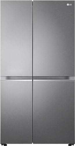 LG GSBV70DSTM Frigorifero Americano Side-by-Side, Total No Frost, 655L, Tecnologia Door & Linear Cooling, Compressore Smart Inverter, Display interno, Maniglie Integrate, Smart Diagnosis, Grafite