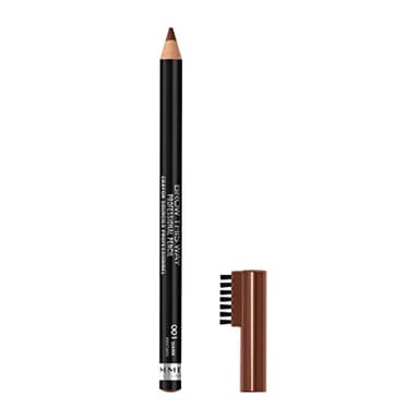 Rimmel London Matita Sopracciglia Professional Eyebrow Pencil, Formula a Lunga Durata, Pettinino Incorporato, 001 Dark Brown, 1,4 g