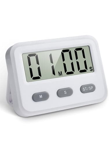 Timer digitale per esercizi di studio e lavoro di cucina, timer da cucina timer da cucina digitale timer per il conto alla rovescia regolabile magnetico (bianco)