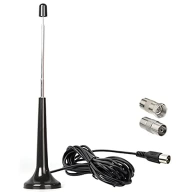 Antenna Radio DVB FM Telescopica Ricambio Antenna,Antenna TV Interna,3m Cavo per Digitale Terrestre, per Antenna TV Portatile DTMB/ATSC/DVB-T2/DMB-T/ISDB-T