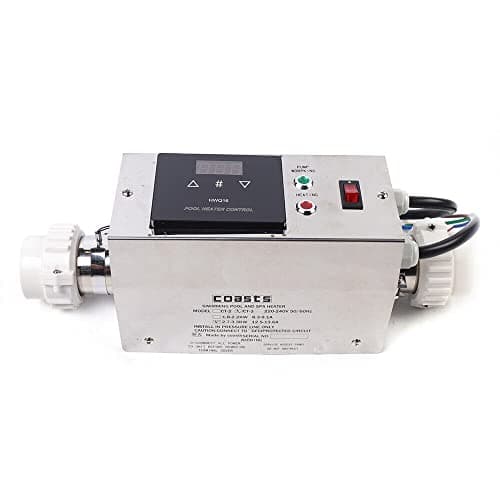 simimasen Riscaldatore elettrico per piscina con termostato, 3 KW, scambiatore di calore elettrico per SPA Bath