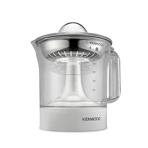 Kenwood JE290A Spremiagrumi elettrico, rotazione a destra e sinistra, base antiscivolo, vano portacavo, capacità caraffa 1L con misuratore graduato, pratico beccuccio, compatto, 40w, Bianco