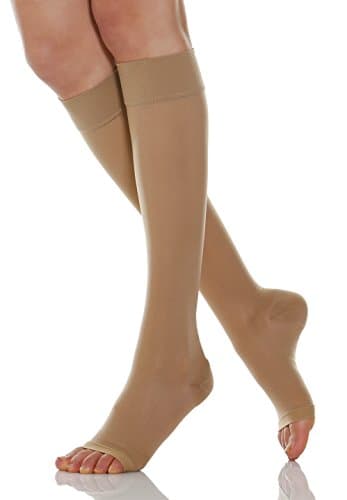 Relaxsan Basic 850A (1 Paio - Carne, tg.4) gambaletti punta aperta compressione graduata 140 Den