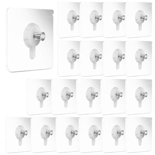 DIAONIAN 20Pcs Ganci Adesivi Per Quadri,Chiodi Adesivi,Chiodi Adesivi Per Quadri Muro,Appendi Quadri Senza Chiodi,Appendere Quadri Senza Chiodi,Per Foto,Dipinti,Orologio (Versione Migliorata)
