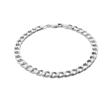 Bracciale Maschile In Argento 925 Massiccio Con Chiusura A Moschettone
