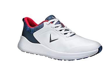 Callaway Stella, Scarpe da Golf Uomo, Bianco Navy Red, 42.5 EU