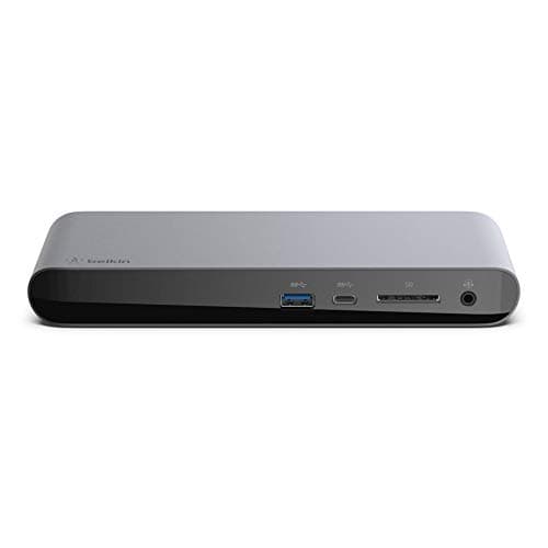 Belkin Dock Thunderbolt 3 Pro con cavo Thunderbolt 3 da 0,8 mi (Dock Thunderbolt per macOS e Windows), Supporto Doppio Monitor 4K a 60 Hz, Velocità Dati fino a 40 Gbps, Ricarica Upstream fino a 85 W
