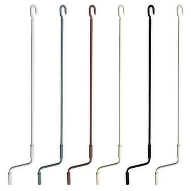 TENDEEVOLUTION Asta per Tende da Sole in Ferro Zincato con Manovella Ergonomica in Plastica, Misure disponibili da 100 a 250 cm. Manovella per Tende da Sole, Asta di Manovra Resistente (Bianco)