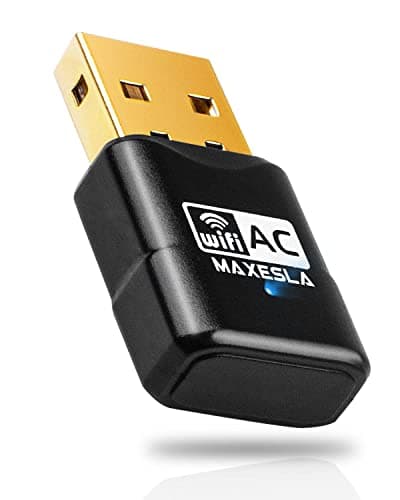 Maxesla 600M Mini WiFi Dongle 802.11ac Dual Band 2.4/5GHz Adattatore di Rete Wireless per PC/Desktop/Tablet/Laptop, Compatibile con Windows, Mac OS X
