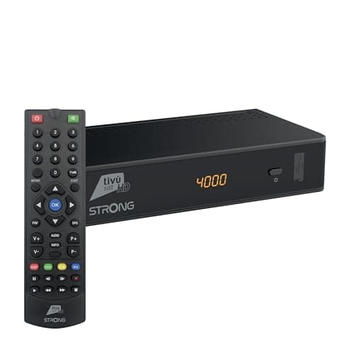 STRONG - Decoder Satellitare SRT 7807TIVU - Tivùsat HD con Scheda Tivùsat Inclusa, Funzioni Smart e Abilitato per DAZN - Tanta TV in HD - Facile da Usare - Nero