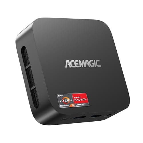 K1 Mini PC, AMD Ryzen 5 7430U (6C/12T, Fino a 4.3 GHz), Mini Computer Desktop 16GB DDR4 RAM 512GB M.2 2280 SSD,AMD Radeon™ Graphics 1800MHz, BT 5.2/WIFI 6/Type-C/per Ufficio, Studio,Business