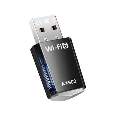 RUIZHI Chiavetta USB WLAN per PC, WiFi 6 WLAN USB Stick AX900 Dual Band 2,4G/5GHZ, WiFi Dongle per MU-MIMO, WPA3, Internet Stick WLAN Adattatore senza driver per PC/Desktop/Laptop Mouse Win7/10/11