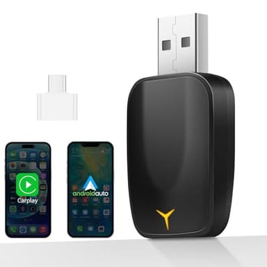 Adattatore Wireless per CarPlay e Android Auto, 2 in 1 Chiavetta per Convertire Android Auto/CarPlay Cablato in Wireless, Compatibile con Auto con AA e CarPlay, Plug & Play, USB C/A, Mini e Stabile