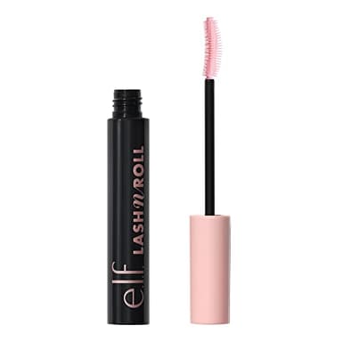 e.l.f. Lash 'N Roll Mascara, mascara incurvante per ciglia visibilmente sollevate, solleva e separa le ciglia. Formula resistente, prodotto vegano e non testato sugli animali, Black