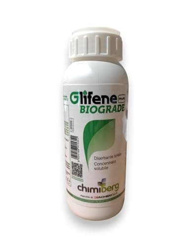 Glifene Biograde PFnPE diserbante a base di Glifosate, erbicida sistemico, graminacee, dicotiledoni. Senza Patentino. Flacone 500 ml