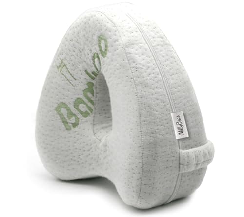 Cuscino per Gambe per Dormire sul Fianco - Cuscino Ortopedico per le Ginocchia per il Sollievo dal Dolore alla Schiena/Fianco/Articolazioni e Sciatica, Fatto di Memory Foam e Copertura in Bambù